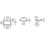 Roca Tura A327690000 掛牆面盆：矩形設計、單孔配置、簡約美觀